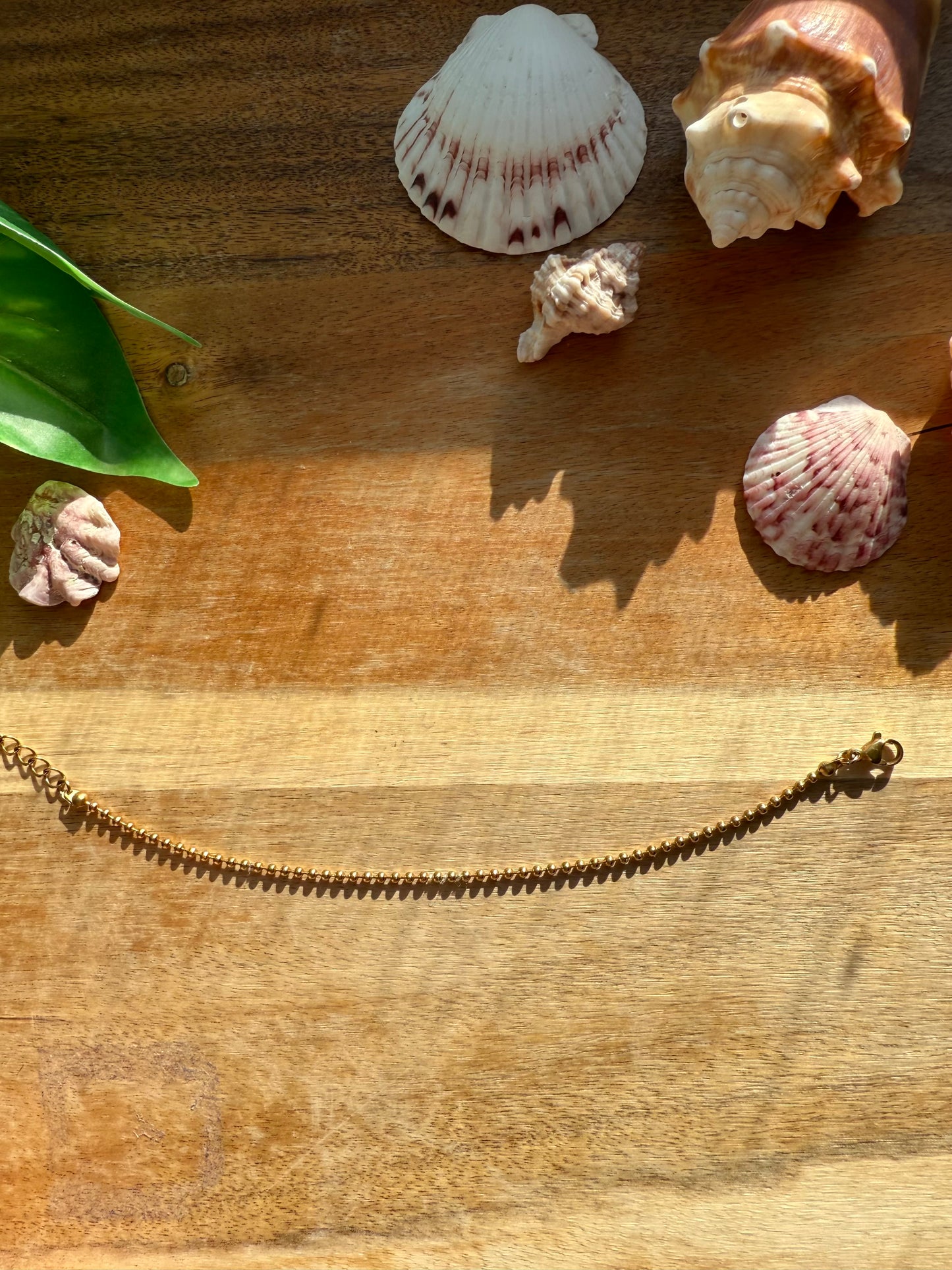 Small Gold Ball Chain Bracelet