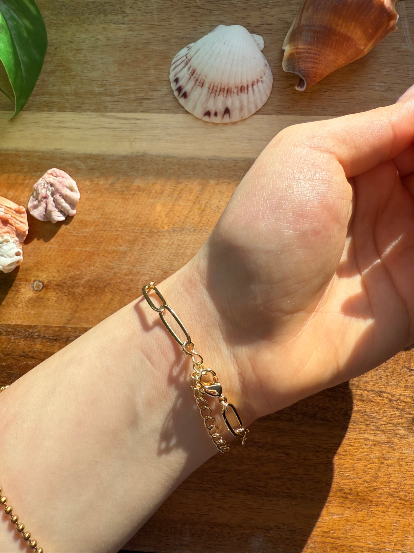 Gold Paperclip Bracelet