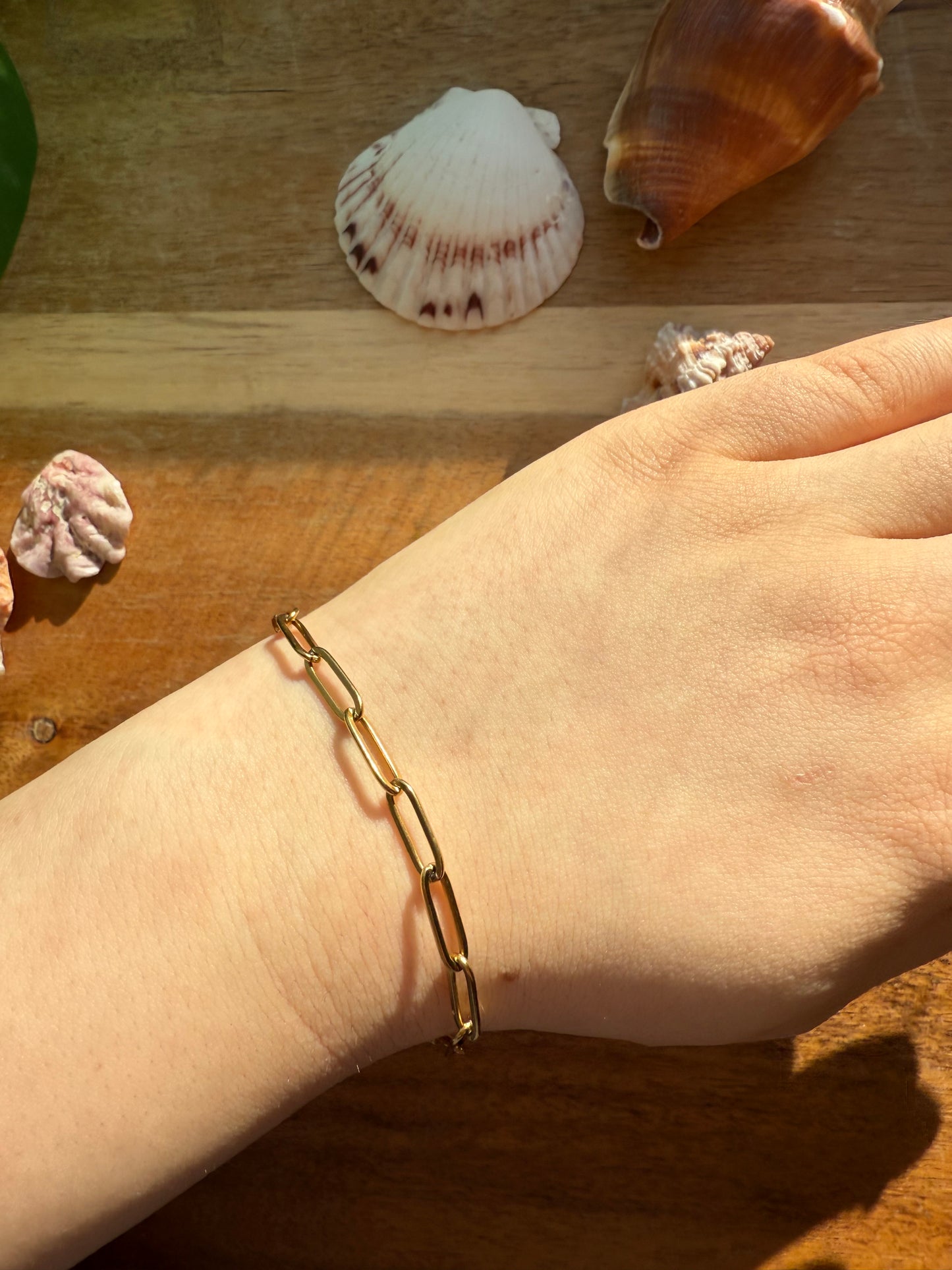 Gold Paperclip Bracelet